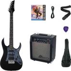 Strauss ESH-22 BK ELEKTRO GİTAR HSS - SİYAH SET (Amfi-SOFTCASE-ASKI-TEL-KABLO-PENA)