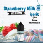 Strawberry Milk Mix Aroma Çilek Süt Gıda Aroması 10 ml