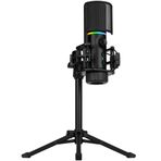 Streamplify MIC - Oyun Mikrofonu PC RGB - Tripodlu ve Sessize Alma Düğmeli Akış Mikrofonu - Podcast için USB Mikrofon - Bilgisayar Akışı - USB Mikrofon - PC için Stand Mikrofonu