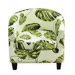 Streç Kadife Chesterfield Koltuk Kılıfı 2 Parça Kokteyl Koltuk Kılıfları Kulüp Sandalye Kılıfı ve Tullsta Sandalye Koltuk Kılıfları Hoja Verde Colorway dahildir