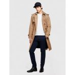 Streç Pamuklu Kemer Delikli Slim Fit Pantolon Erkek Lacivert Pantolon - 324P4aıhsf021