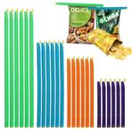 streeHerjjkeA1 24 adet kalıcı çanta mühürleme çubuğu, 4 farklı boyutta Magic Bag Sealing Sticks, torbalar için klipsler, torbalar için kilit mandalları, çanta mühürleme çubukları, mandallar, poşet klipsleri, tekrar