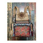 Street Bag Etnik Bohem Desenli Patchwork Tasarım Sırt Çantası Su Geçirmez