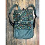 Street Bag Kapaklı Etnik Otantik Bohem Desenli Sırt Çantası Günlük Seyahat Kamp Kullanım - Renkli