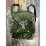 Street Bag Koala Nakışlı Etnik Otantik Bohem Sırt Çantası Günlük Seyahat Kullanım - Haki