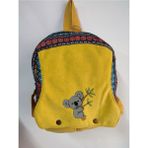 Street Bag Koala Nakışlı Etnik Otantik Bohem Sırt Çantası - Sarı