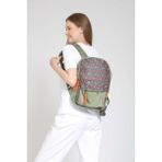Street Bag Likya Etnik Otantik Bohem Desenli Sırt Çantası Günlük Seyahat Kullanım - Haki
