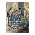 Street Bag Patchwork Tasarım Etnik Otantik Sırt Çantası Günlük Seyahat Kullanım