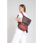 Street Bag Raven Etnik Otantik Bohem Desenli Sırt Çantası Günlük Seyahat Kamp Kullanım - Pastel Kırmızı