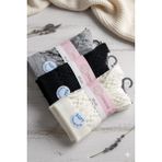 Strenna; Kadın Lambswool (Yün) Çorap ; 3'lü Asorti Setler; 36-40 - 36 - 40
