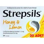 Strepsils Bal & Limon 24 Pastil 20 Adet