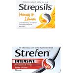 Strepsils Bal & Limon 24 Pastil & Strefen Bal & Limon 16 Pastil