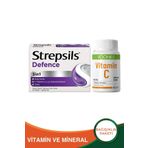 Strepsils Defence 12 Pastil + Voonka Vitamin-C Portakal Aromalı Takviye Edici Gıda 60 Tablet