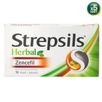 Strepsils Herbal Zencefil 16 Pastil x 5 Adet