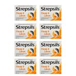STREPSILS Strepsils Honey & Lemon 24 Pastil | Bal ve Limon Aromalı X8 P08604