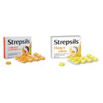 Strepsils Vitamin C Portakal Aromalı 24 Pastil + Bal Limon Aromalı 24 Pastil
