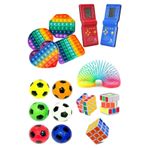 Stres Giderici Set 1 Popit 1 Rubik Zeka Küpü 1 Stres Yayı 1 Stres Topu 1 Tetris Atari