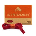 STRIDDEN Yuvarlak Çizme Ayakkabı Bağcıkları (2 Çift), İş Botları/Yürüyüş Ayakkabıları/Spor Ayakkabıları, Erkekler Kadınlar Çocuklar için Dayanıklı, Çevre Dostu, 10 Alacakaranlık Kırmızı, 63 in