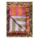 Striped Gauze Pamuk Peştamal Pembe 90x175