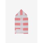 Stripy Hooded %100 Pamuk Bebek Havlusu Koral 60x90 - Mercan - Standart