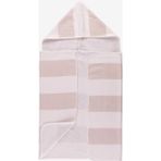 Stripy Hooded %100 Pamuk Bebek Havlusu Koyu Bej 60x90 - Standart