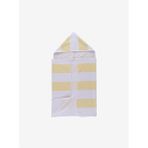 Stripy Hooded %100 Pamuk Bebek Havlusu Sarı 60x90 - Standart