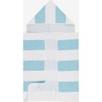 Stripy Hooded %100 Pamuk Bebek Havlusu Turkuaz 60x90 - Standart