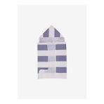 Stripy Hooded Pamuk Bebek Havlusu Lacivert 60x90
