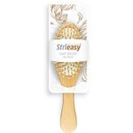 STRLEASY 6674 Ahşap Saç Fırçası, Orta Boy, Tüm Saç Tipleri İçin, Ergonomik Saplı, Doğal Ahşap Gövde, Saç Derisi Masajı ve Kan Dolaşımı İçin