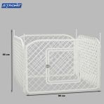Strong Beyaz 90x60 cm 4 Panel Plastik Köpek Çiti
