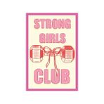 Strong Girls Club – Güçlü Kızlar Kulübü Temalı Dekoratif Hediye Not Kartı Kartpostal| 10×15 cm