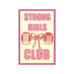 Strong Girls Club Güçlü Kızlar Kulübü Temalı Dekoratif Hediye Not Kartı Kartpostal 10X15 Cm