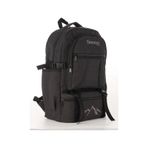 Strong Unisex Kanvas Kumaş Laptop Bölmeli Outdoor Sırt Çantası Dağcı Sırt Çantası Escp01 Siyah