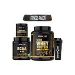 STRONGEST Fitness Paketi, Çikolata Aromalı Whey Protein, Creatin, Bcaa Ve Shaker Dörtlü Kombinasyon