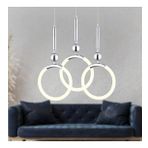 Struer 3'lü Yuvarlak Krom Ledli 69 Watt Modern Koridor, Yatak Odası Salon Sarkıt Led Avize