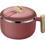Struggle Ramen Ocak 1200ML Erişte Pot Mikrodalga Ramen Kase Piknik Yurt Seyahat Kırmızı (Yurt Dışından) - Açık Kırmızı