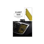 STS Oto Aksesuar Araç Içi Klima Havalandırma Izgarası Gold Trim Seti Film Şerit Havalandırma Izgarası Gold Trim Şerit