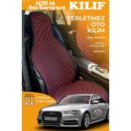 STS Oto Aksesuar Audi A6 Uyumlu Kırmızı Prestij Serisi Dokuma Kumaş Oto Koltuk Kılıfı Ön Tam Arka Alt