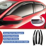 STS Oto Aksesuar Cam Rüzgarlığı Renault Symbol Thalia 2008-2012 Mügen Tip Piano Black