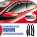 STS Oto Aksesuar Cam Rüzgarlığı Volkswagen Bora 1998-2005 Arası Mügen Tip Piano Black
