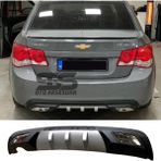 STS Oto Aksesuar Chevrolet Cruze Difüzör Arka Tampon Eki 2 Egzoz Çıkışlı Gri