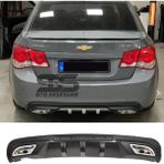 STS Oto Aksesuar Chevrolet Cruze Difüzör Arka Tampon Eki 2 Egzoz Çıkışlı Siyah