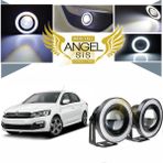 STS Oto Aksesuar Citroen C Elysee Uyumlu, Universal Mercekli LED Angel Sis Farı, 76MM Beyaz Renk