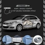STS Oto Aksesuar Citroen C4 Oto Araç Kapı Koruma Fitili 5metre Parlak Gri Renk