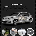 STS Oto Aksesuar Citroen C4 Oto Araç Kapı Koruma Fitili 5metre Parlak Siyah Renk