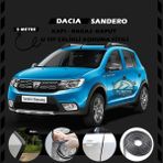 STS Oto Aksesuar Dacia Sandero Oto Araç Kapı Koruma Fitili 5metre Parlak Siyah Renk