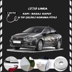 STS Oto Aksesuar Fiat Linea Oto Araç Kapı Koruma Fitili 5metre Parlak Beyaz Renk