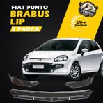 STS Oto Aksesuar Fiat Punto Evo 2009-2018 Uyumlu Brabus Ön Lip 3 Parça Kanatlı Lip
