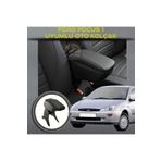 STS Oto Aksesuar Ford Focus 1 Uyumlu Kol Dayama Ve Kolçak Sürgülü Bardaklıklı Ayarlanabilir Siyah Deri