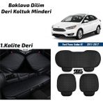 STS Oto Aksesuar Ford Focus 2011-2017 Sedan Siyah Deri Oto Koltuk Minderi